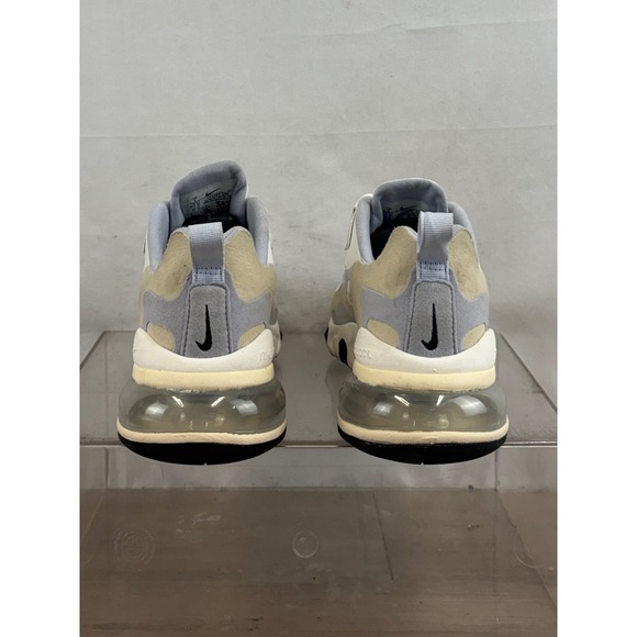 Nike Air Max 270 React Women's Shoes CT1287 100 White Light Blue Cream Size 7 - Picture 4 of 10